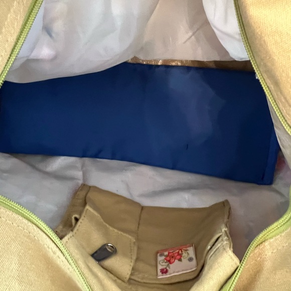 Colorful Embroidered Tote Bag Kate McRostie Garden Tote Pool Beach Shopping - Picture 5 of 11